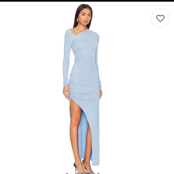 REVOLVE SAULEE- DAHLIA ASYMMETRICAL NECKLINE KNIT DRESS SIZE 4 - Picture 2 of 15